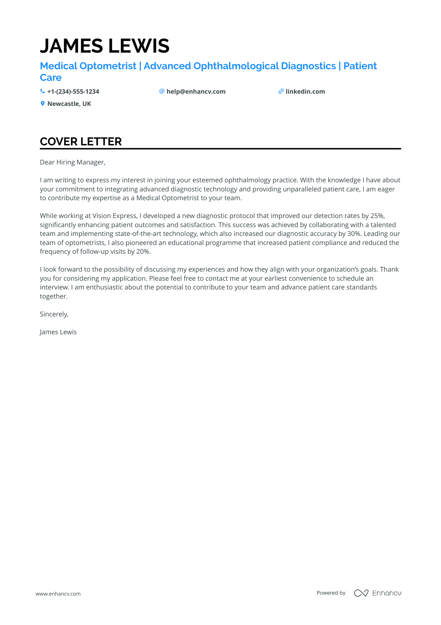 Optometry Practice Consultant Resume Example