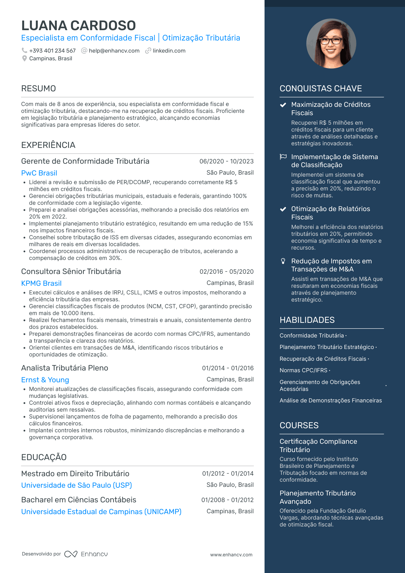 Currículo de Contador de Auditoria Resume Example