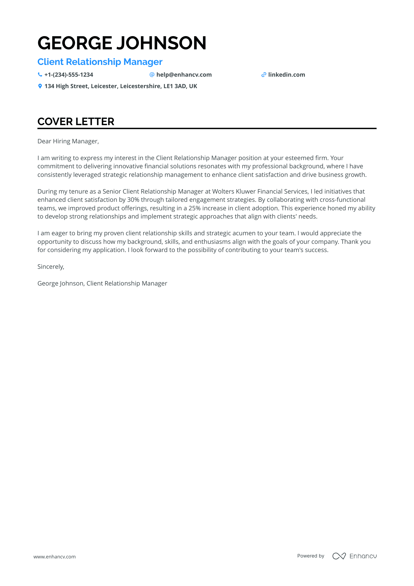 Corporate Banking Relationship Manager Resume Example