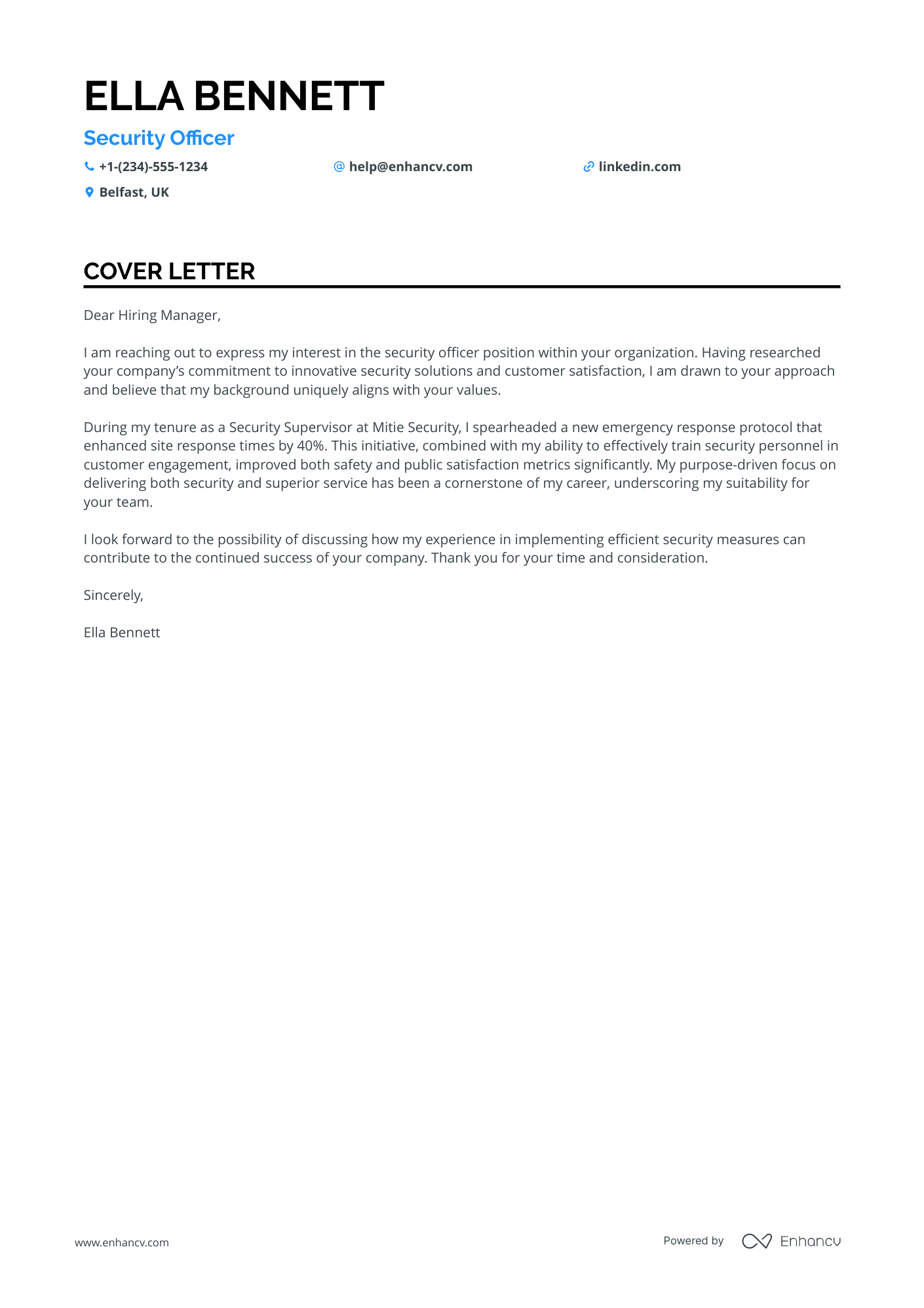 Corporate Security Guard Resume Example