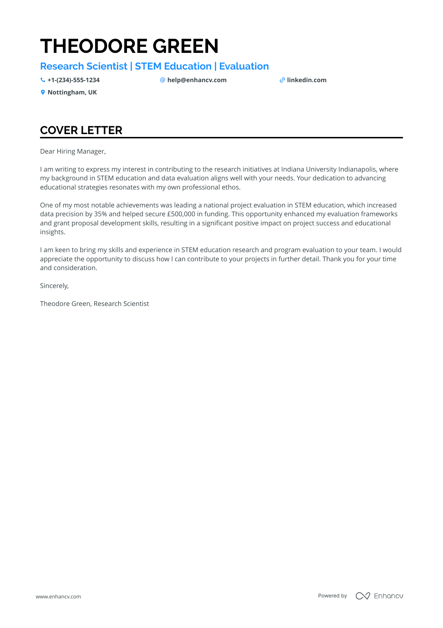 Optometry Research Scientist Resume Example