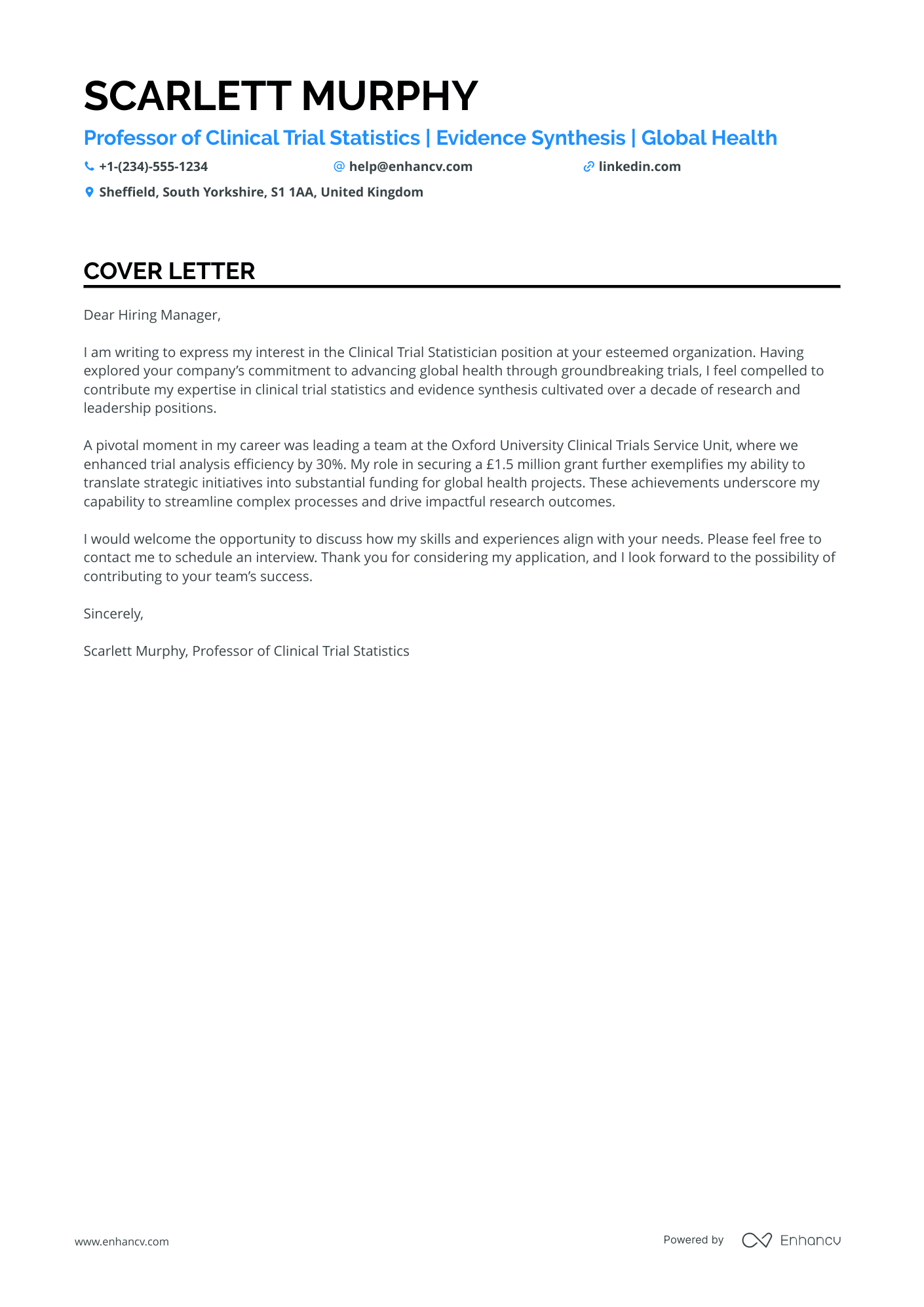 Experienced Sports Statistician Resume Example