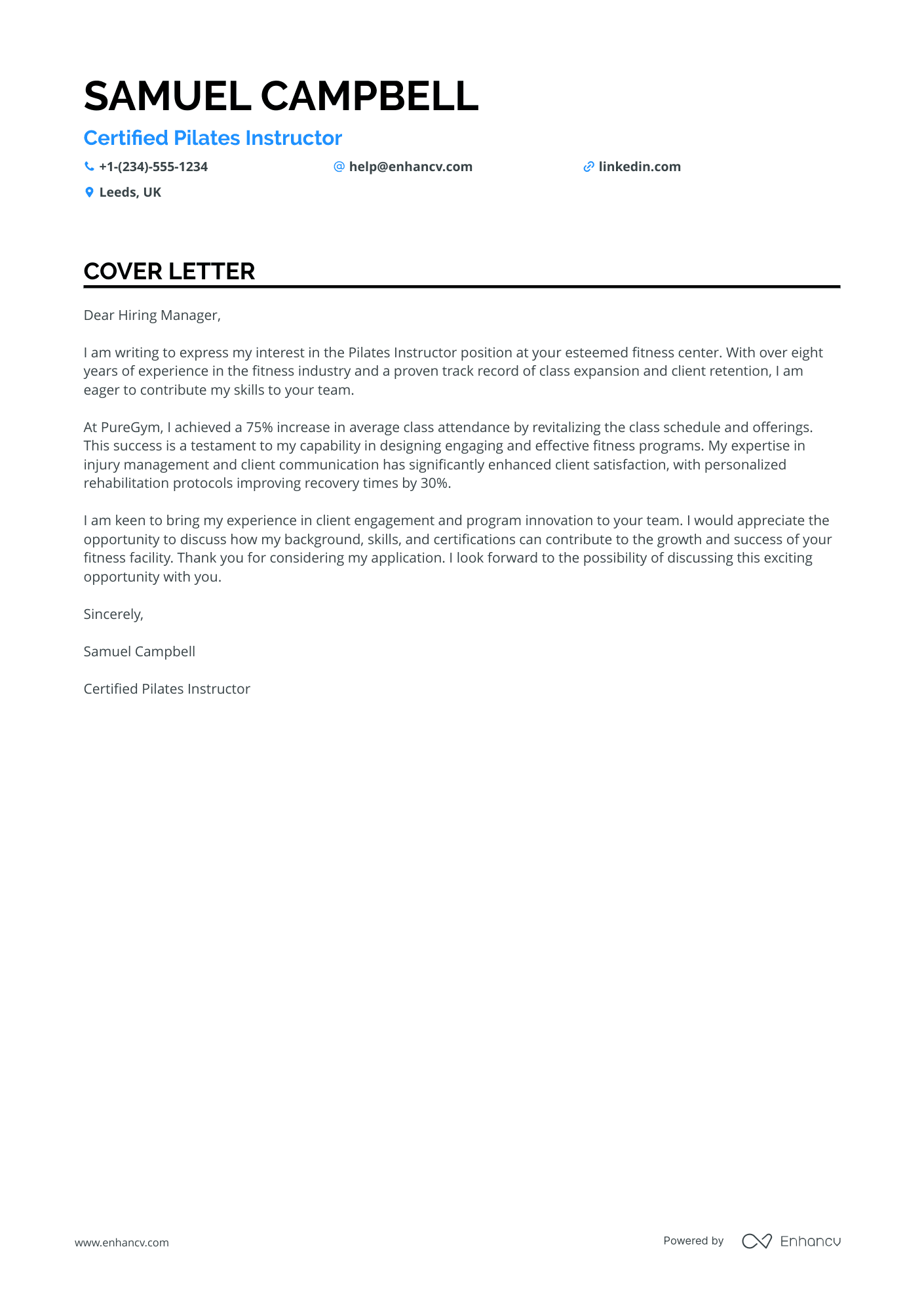 Prenatal Yoga Teacher Resume Example