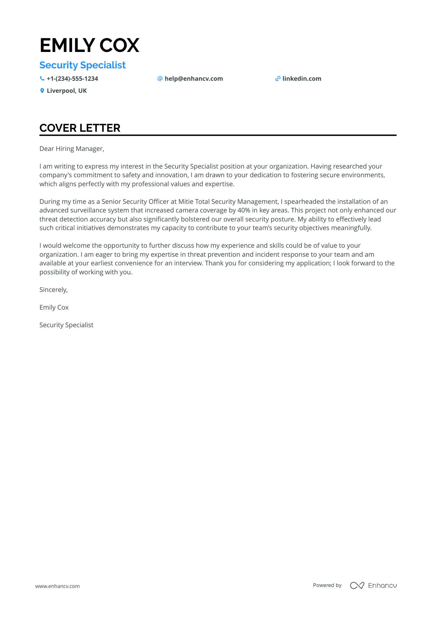 School Security Guard Resume Example