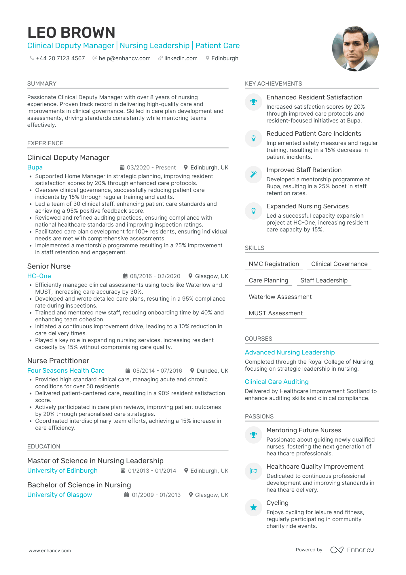Nurse Manager Resume Example