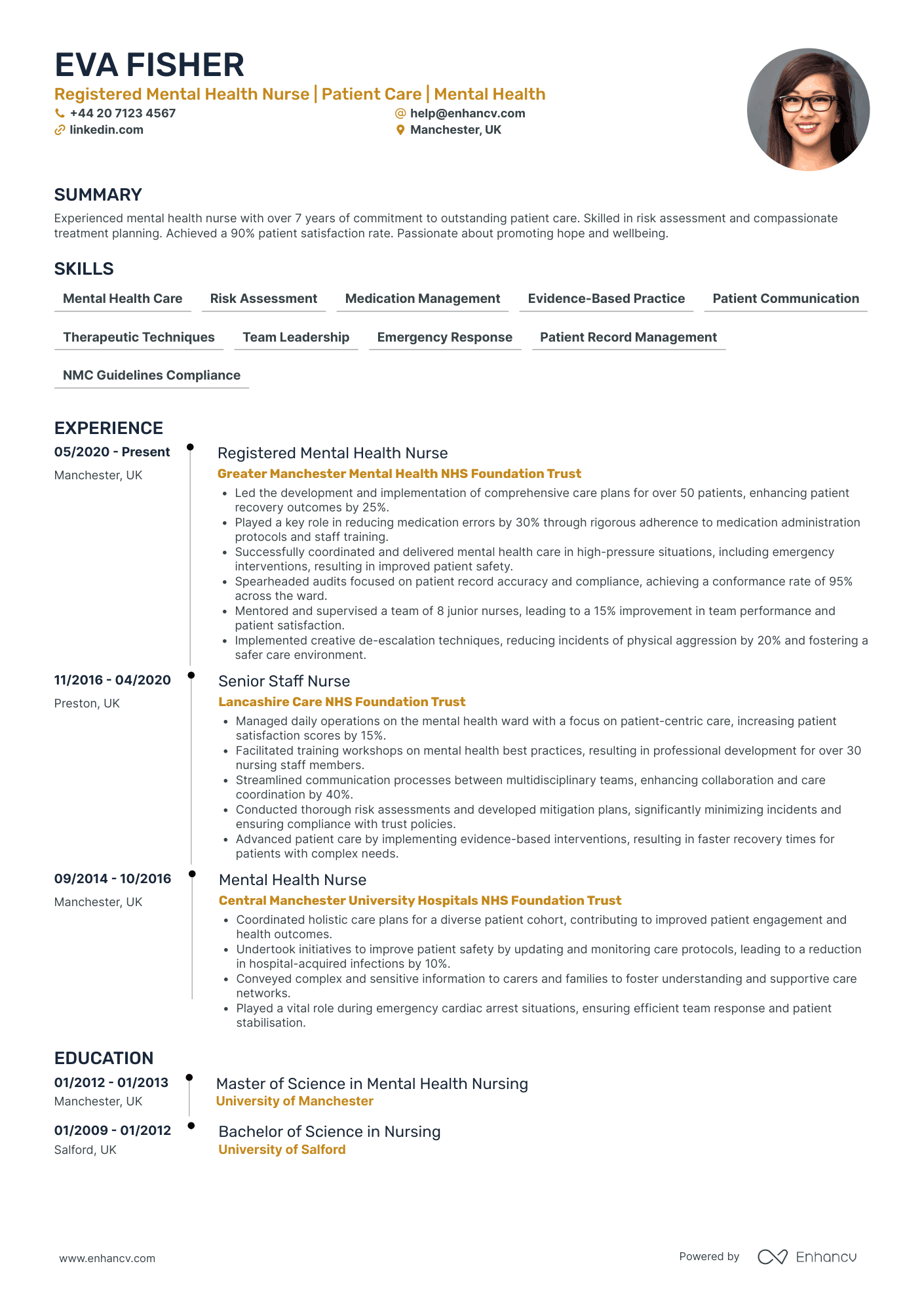 Mental Health Nurse Resume Example