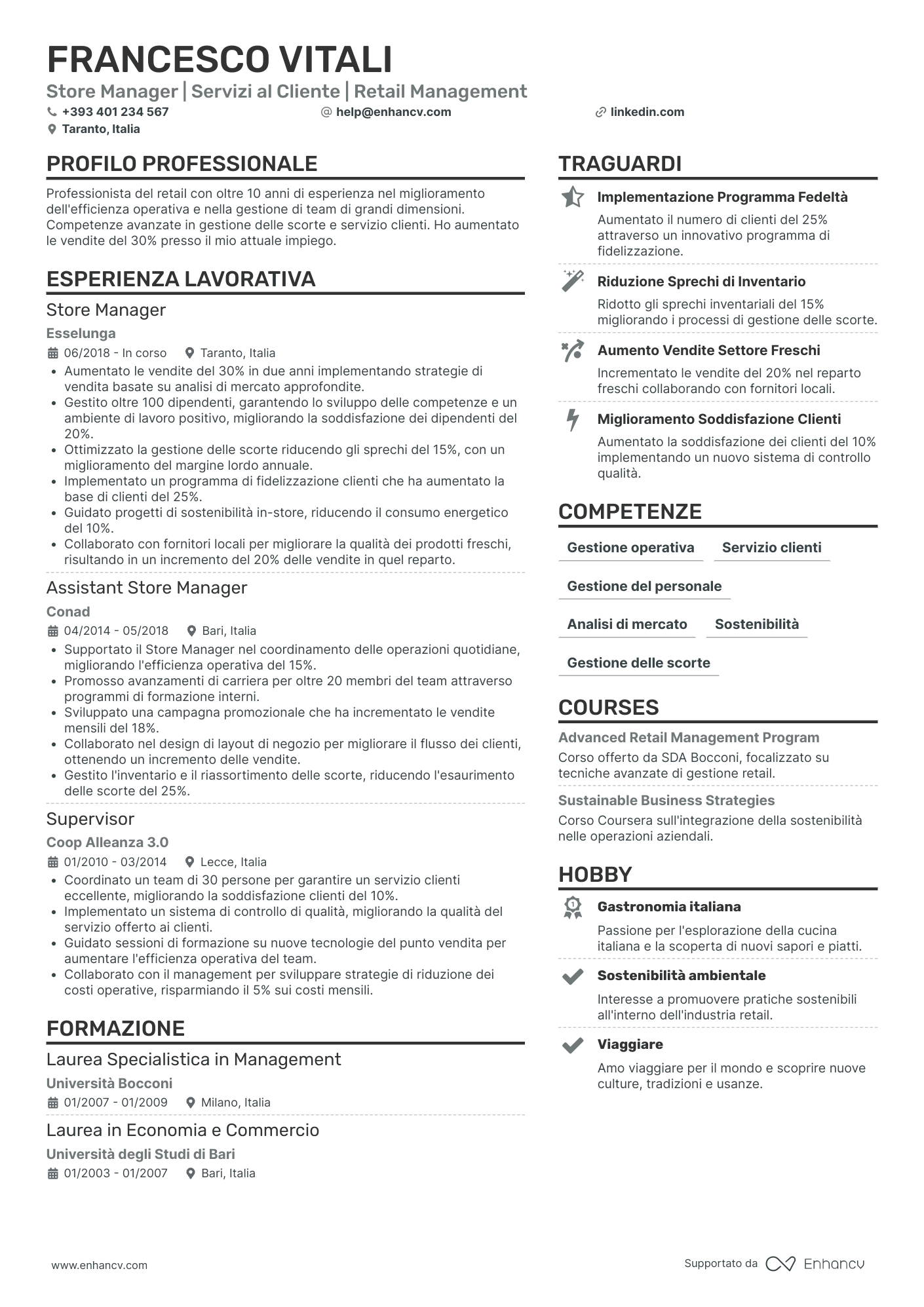 Curriculum di Farmacista Prima Esperienza Resume Example