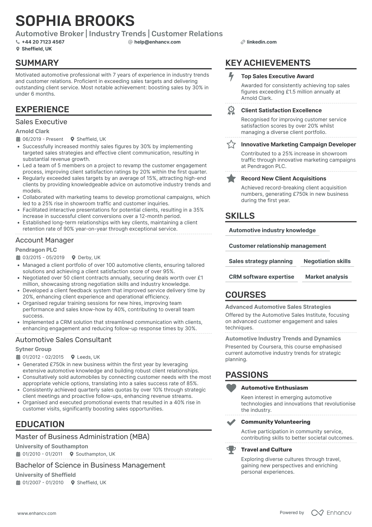 Auto Insurance Broker Resume Example