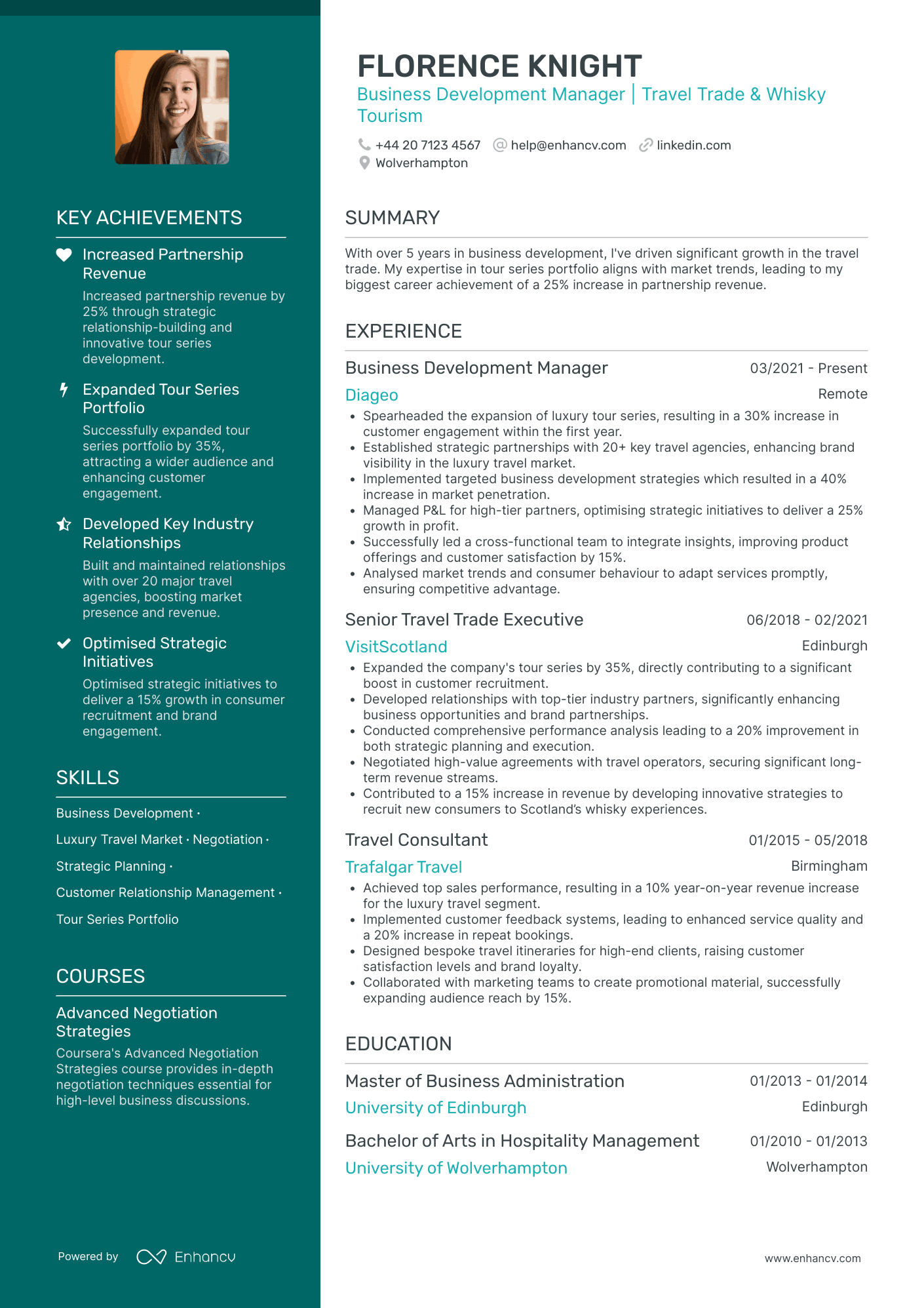 Luxury Retail Product Development Manager Resume Example