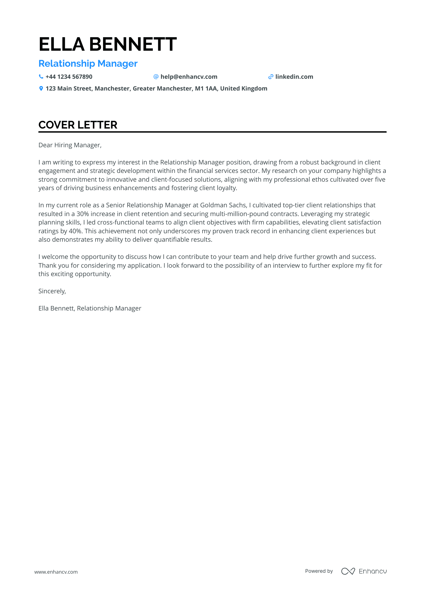Cover Letter Example