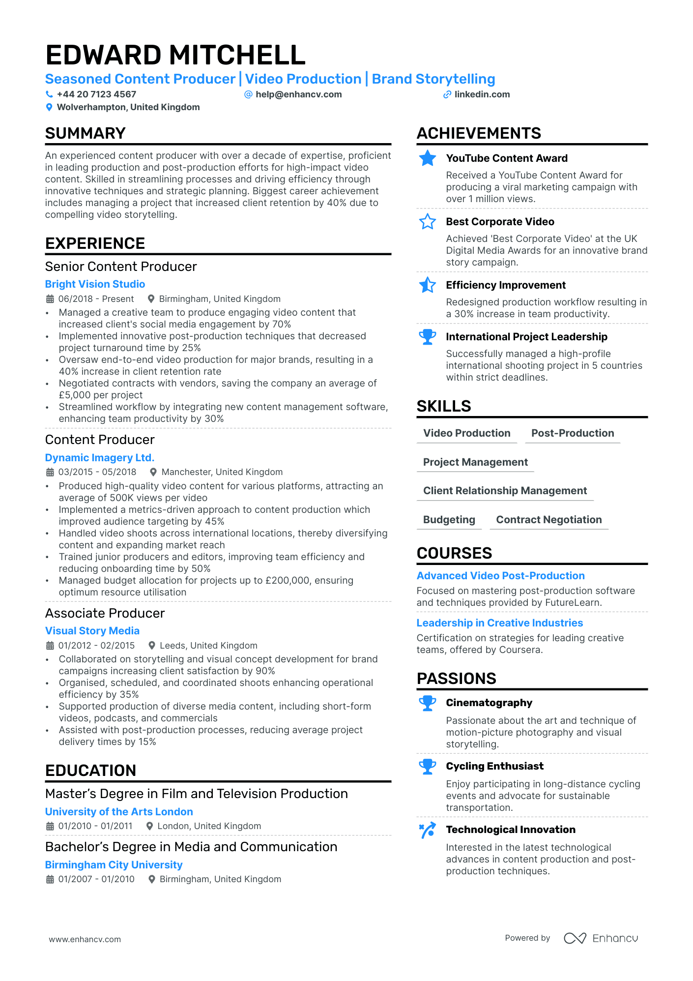 Advertising CV