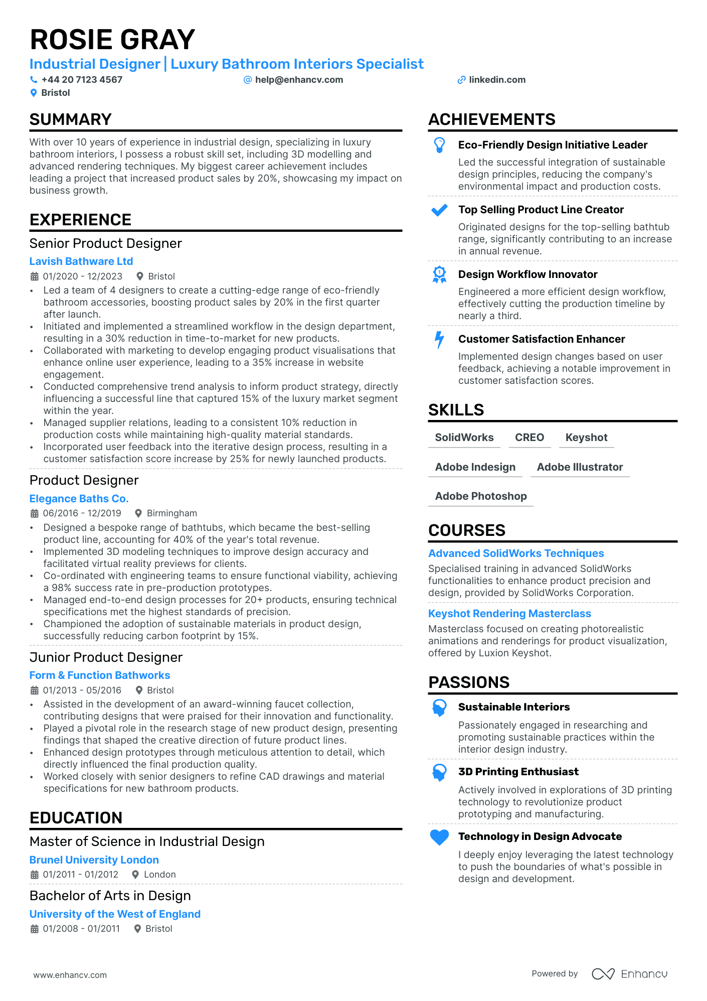 Industrial Design CV