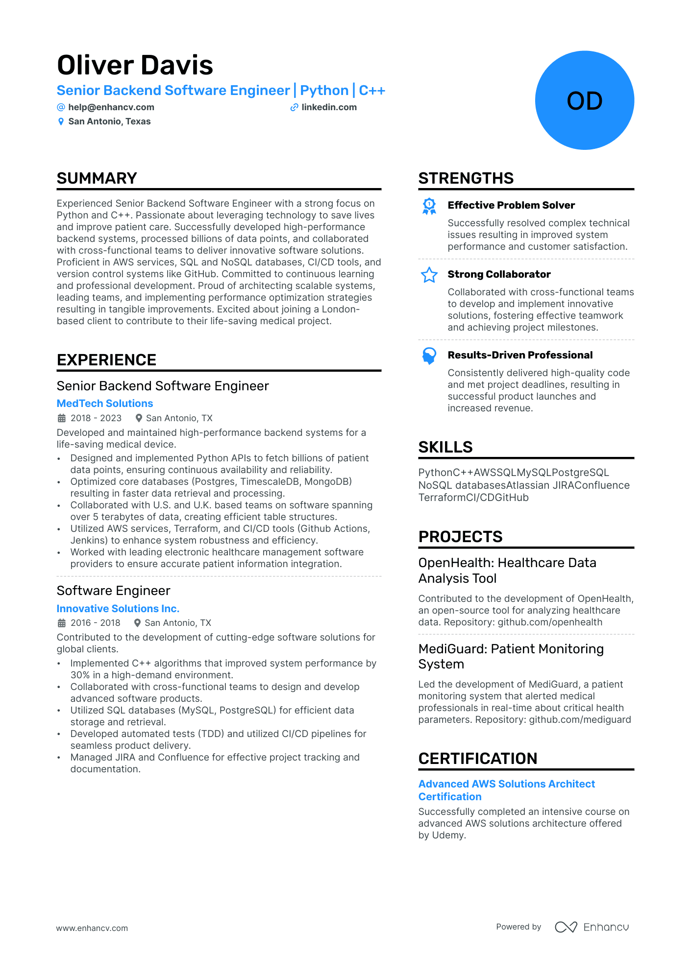 Analytics Engineer resume example