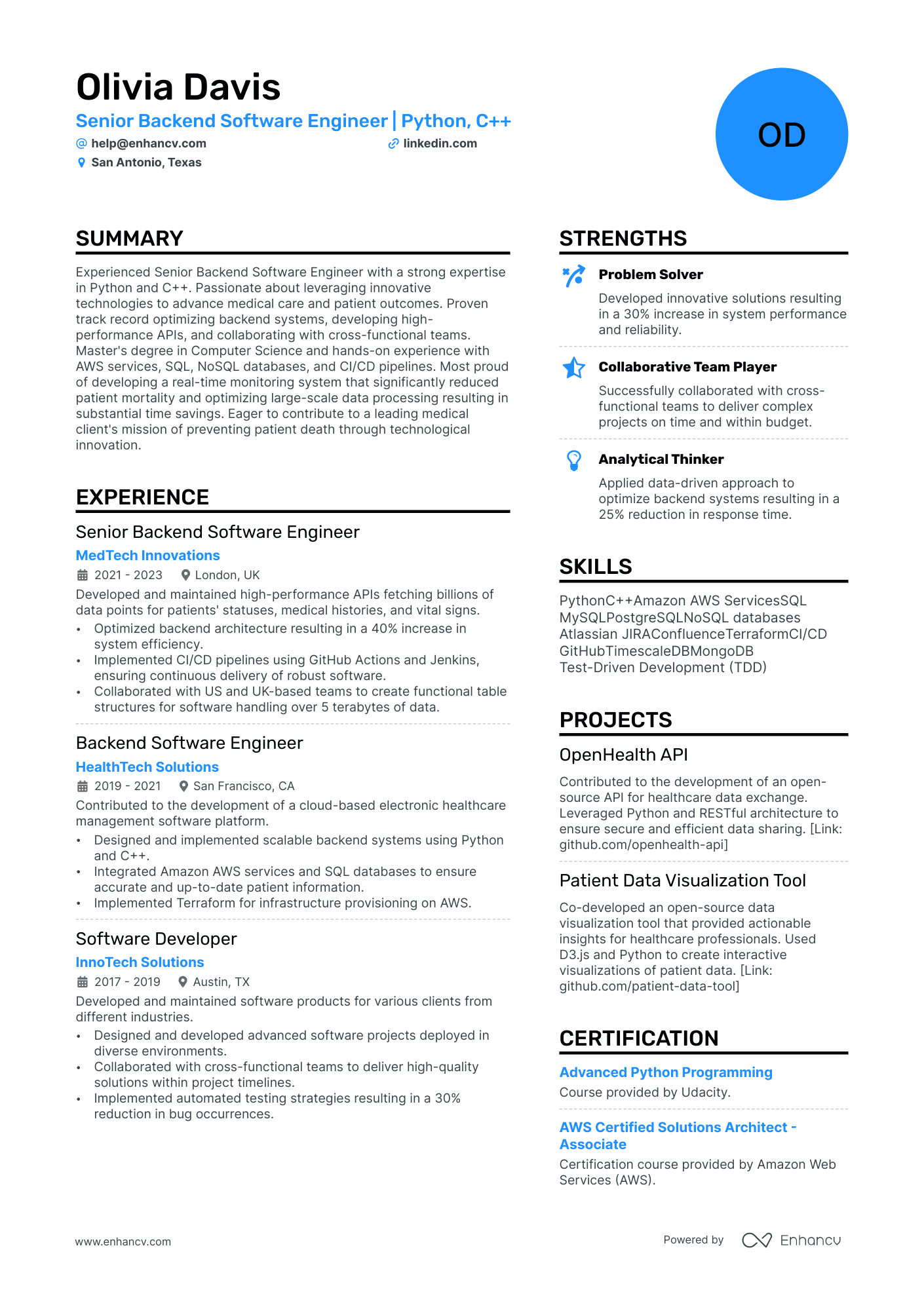 Platform Engineer resume example